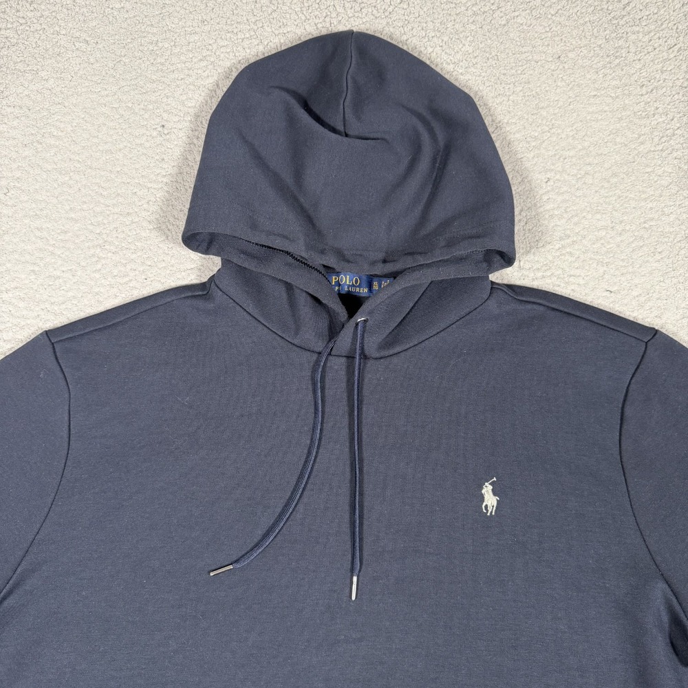 Polo Ralph Lauren Hoodie Mens XL Blue Pullover Sweatshirt Tech Fleece Pony Logo